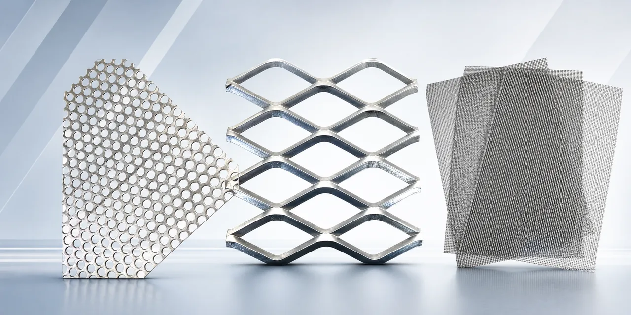 expandedmesh-website-preview Expanded metal, perforated metal and woven mesh display