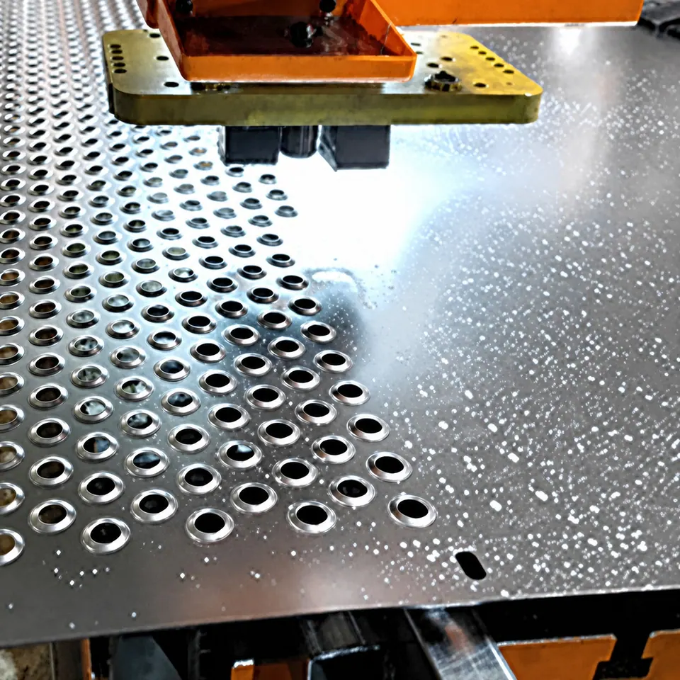 Perforated metal production workshop